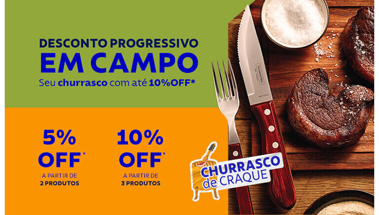 Desconto progressivo em campo!