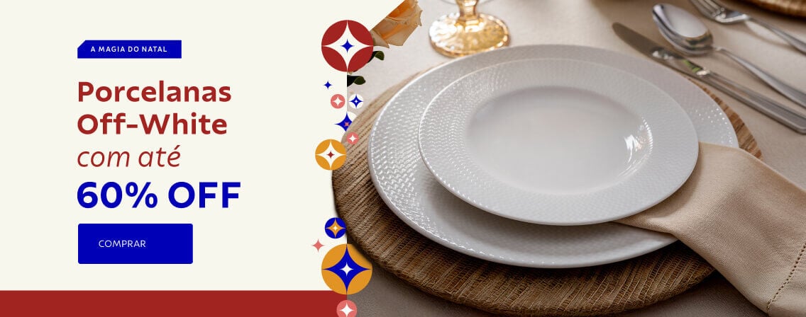 Porcelanas Off-White até 60% OFF