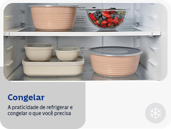 Congelar: a praticidade de refrigerar e congelar o que você precisa.