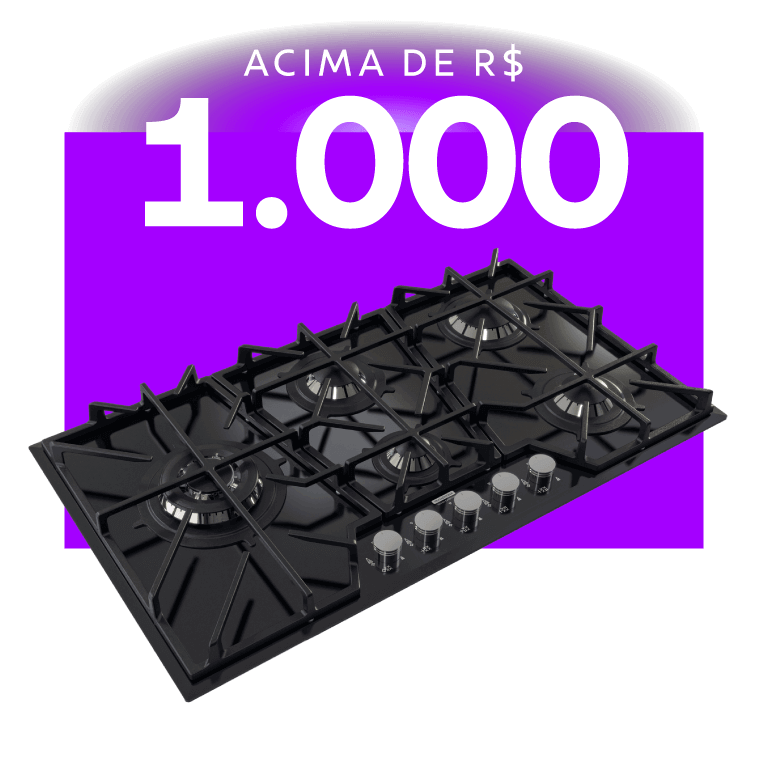 Produtos acima de R$ 1000
