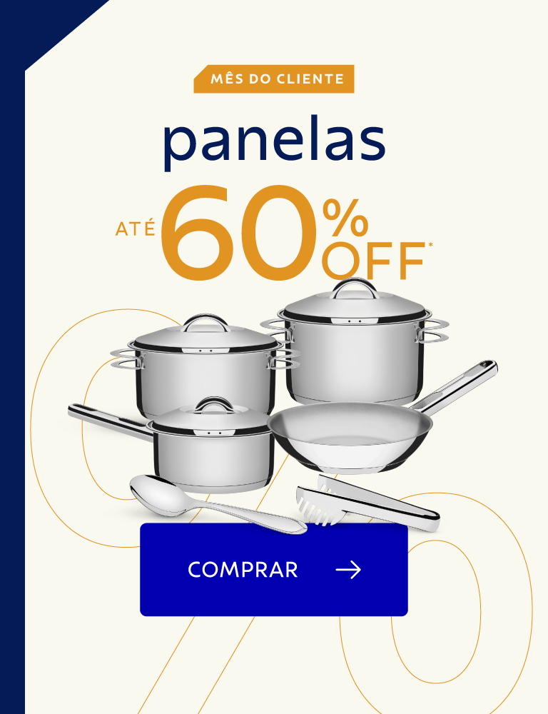 Panelas até 60% OFF*!