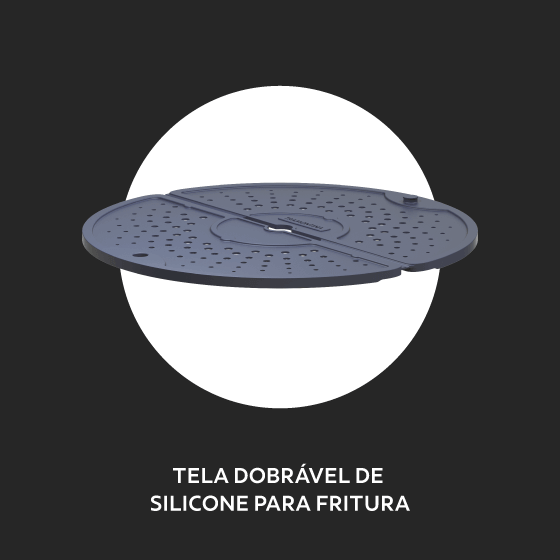 Tela dobrável de silicone para fritura