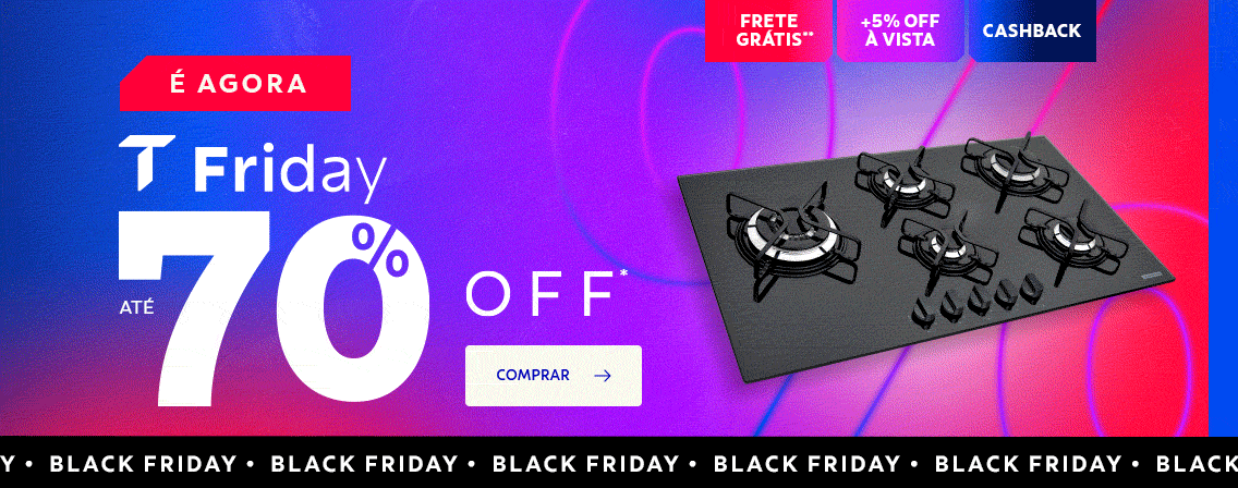 T Friday Tramontina até 70% OFF + 5% OFF à vista + Frete grátis + Cashback