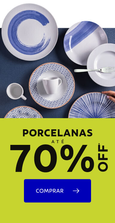 Porcelanas at&eacute; 70% OFF*