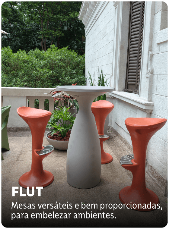 Flut: mesas versáteis e bem proporcionadas, para embelezar ambientes.