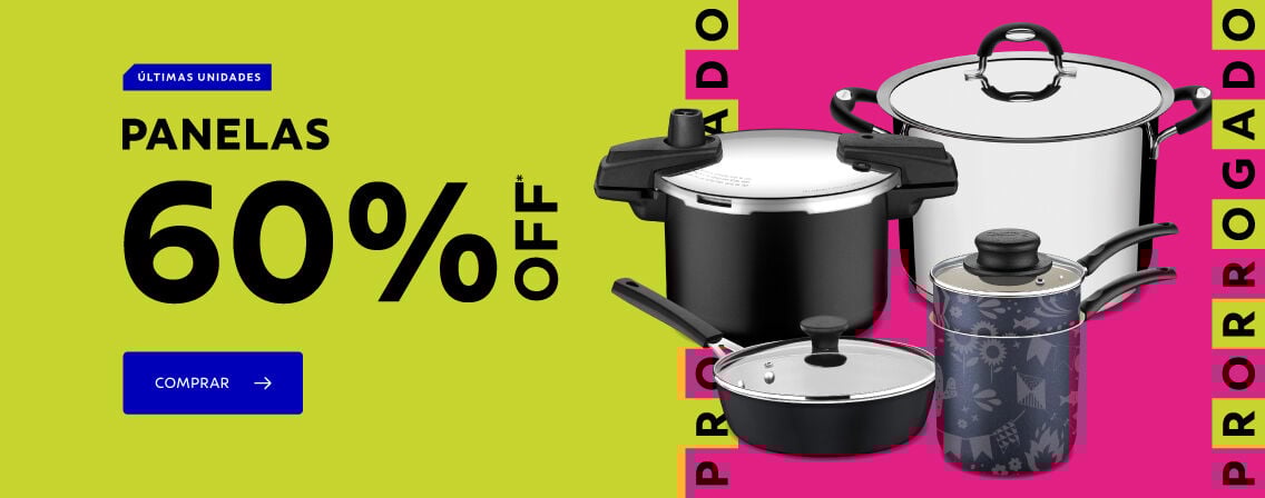 Prorrogado!! Panelas at&eacute; 60% OFF
