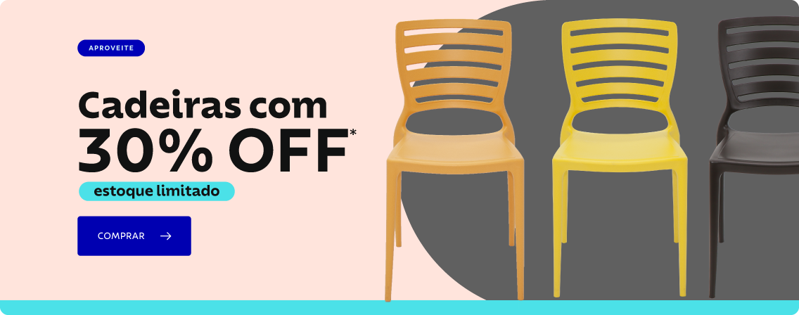 Cadeiras com 30% OFF*!! Estoque limitado!!