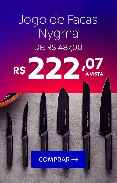 Jogo de Facas Nygma R$ 22,07 &agrave; vista