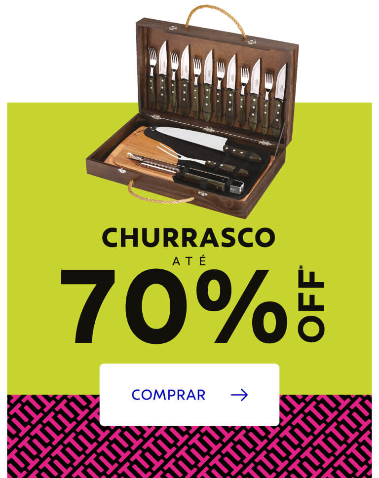 Churrasco at&eacute; 70% OFF*
