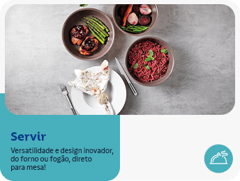Servir: versatilidade e design inovador, do forno ou fogão, direto para mesa.