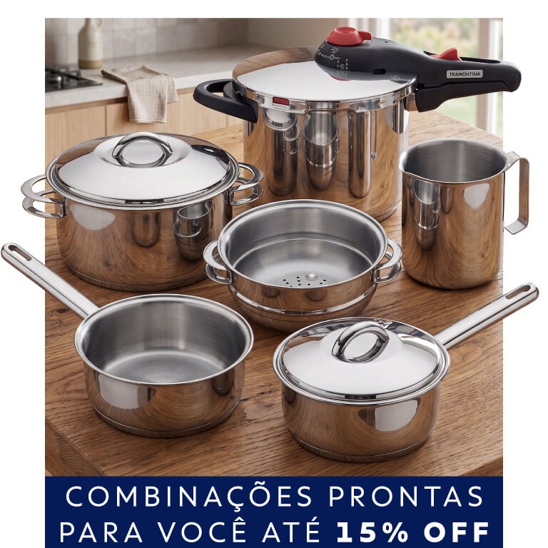 Combina&ccedil;&otilde;es prontas para voc&ecirc; at&eacute; 15% OFF*