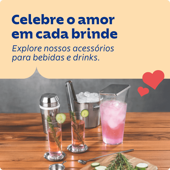 Celebre o amor em cada brinde: Explore nossos acessórios para bebidas e drinks