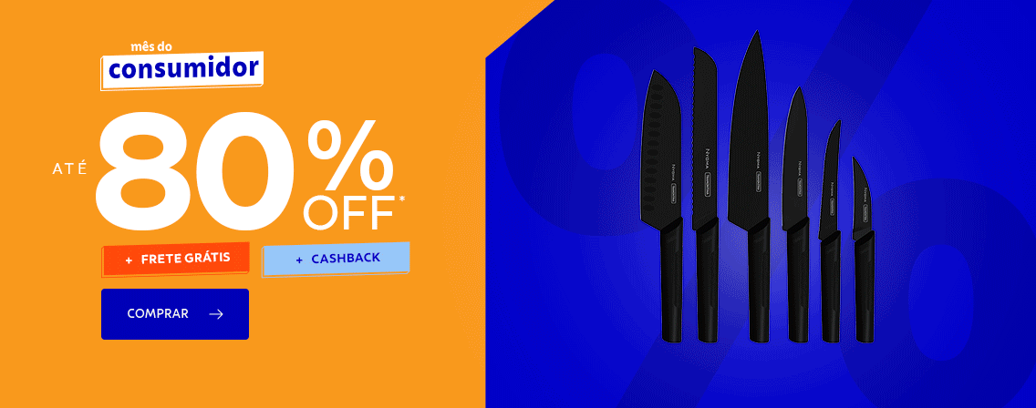 M&ecirc;s do consumidor at&eacute; 80% OFF*!