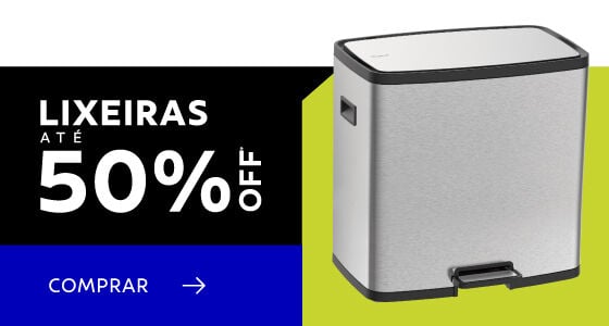 Lixeiras at&eacute; 50% OFF