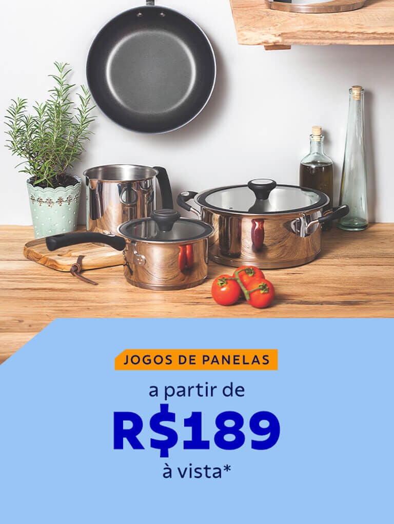 Jogos de Panelas a partir de R$ 189 &agrave; vista*
