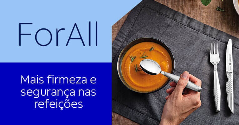 Talheres ForAll: mais firmeza e seguran&ccedil;a nas refei&ccedil;&otilde;es