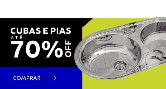 Cubas e Pias at&eacute; 70% OFF