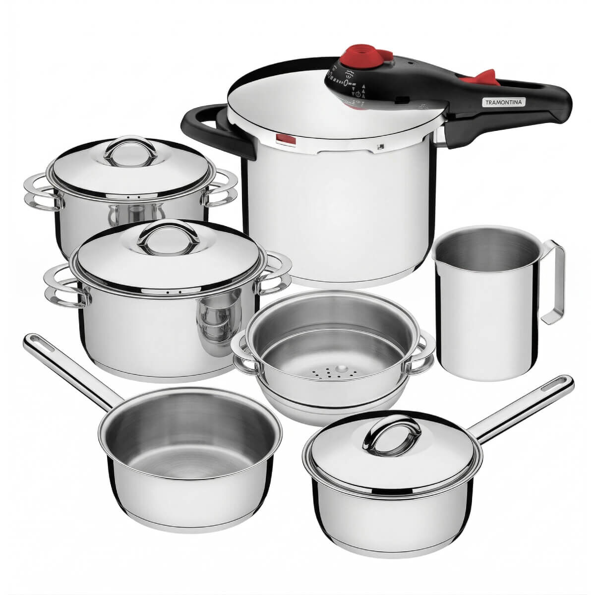 Kit Tramontina Solar 7 Pe&ccedil;as com Panela de Press&atilde;o - SKU 99900014 - 1 image number 0