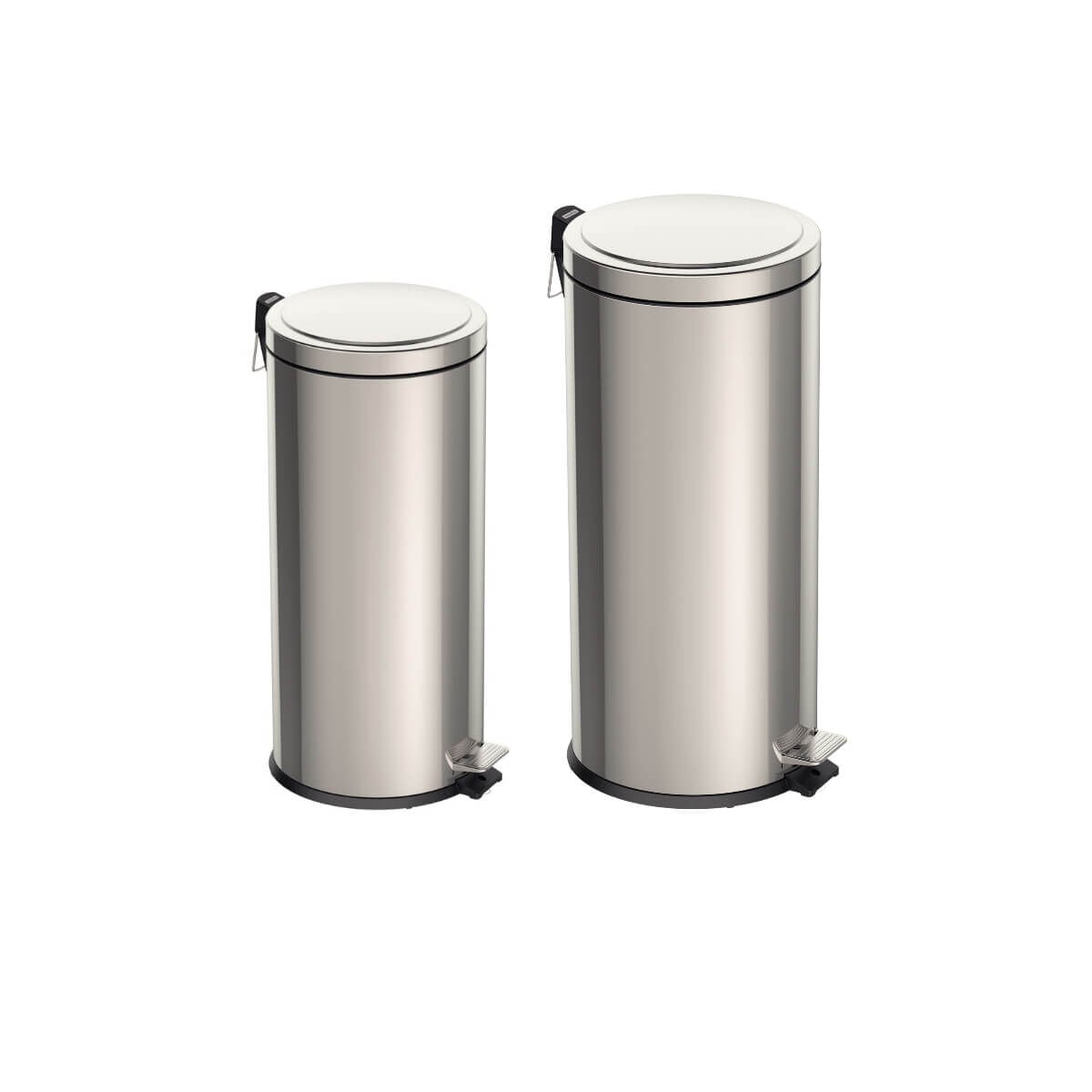 Kit Lixeiras com Pedal Tramontina Brasil em A&ccedil;o Inox 12 L e 30 L - SKU 99900036 - 1 image number 0