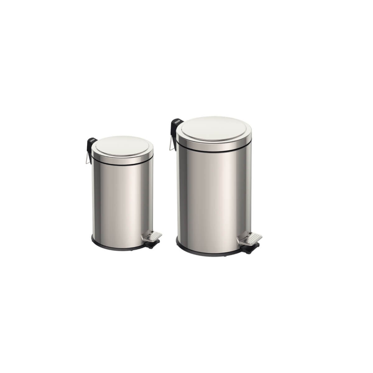 Kit Lixeiras com Pedal Tramontina Brasil em A&ccedil;o Inox  3L e 5 L - SKU 99900034 - 1 image number 0
