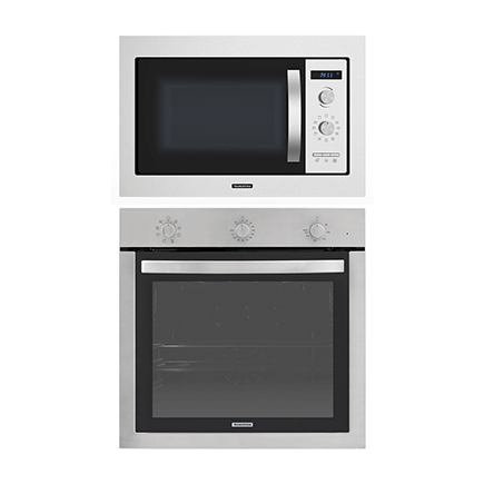 Kit Tramontina Embutir Inox Cook: Micro-ondas + Forno Acetinado (220V)
