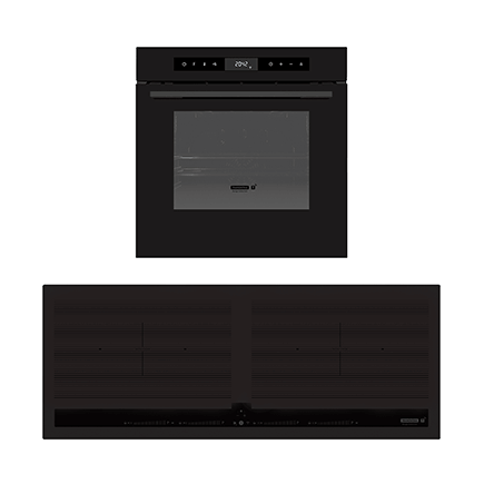 Kit Black Friday Tramontina Black Series: Cooktop por Indução Slim 4EI T Smart 90 + Forno Epic T Smart 60 F13 Glass (220V) - SKU 99900006