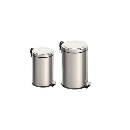 Kit Lixeiras com Pedal Tramontina Brasil em A&ccedil;o Inox  3L e 5 L - SKU 99900034