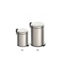 Kit Lixeiras com Pedal Tramontina Brasil em A&ccedil;o Inox 5 L e 12 L - SKU 99900035 - 1 image number 0