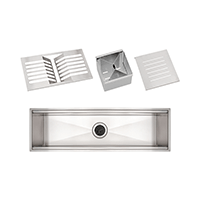 Canal Organizador para Sobrepor: A&ccedil;o Inox com Acabamento Acetinado 60 x 18 cm - SKU 99900008 - 1 image number 0