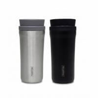 Kit Copos T&eacute;rmicos Tramontina em A&ccedil;o Inox e Preto com Tampa Bocal 360 Graus 460ml 2 Pe&ccedil;as - SKU 99900029 - 1 image number 0