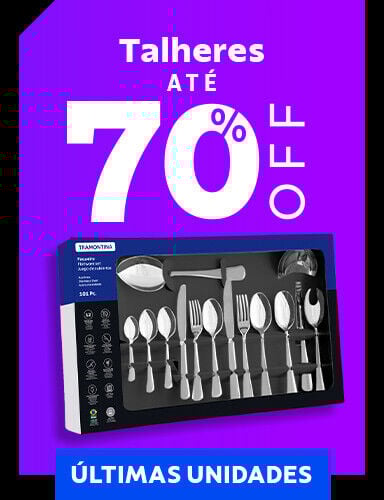 Talheres até 70% OFF