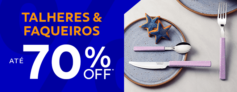Talheres e Faqueiros at&eacute; 70% OFF
