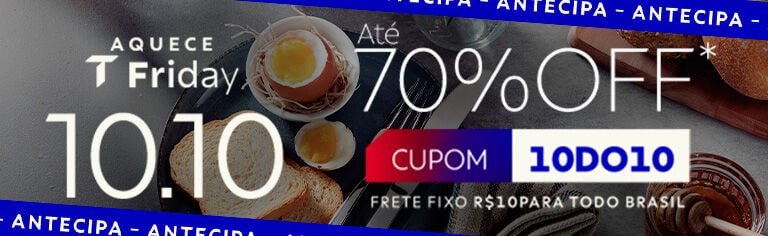ANTECIPA 10/10 70% OFF +10% OFF com cupom: 10DO10  e frete fixo R$ 10 at&eacute; R$ 299