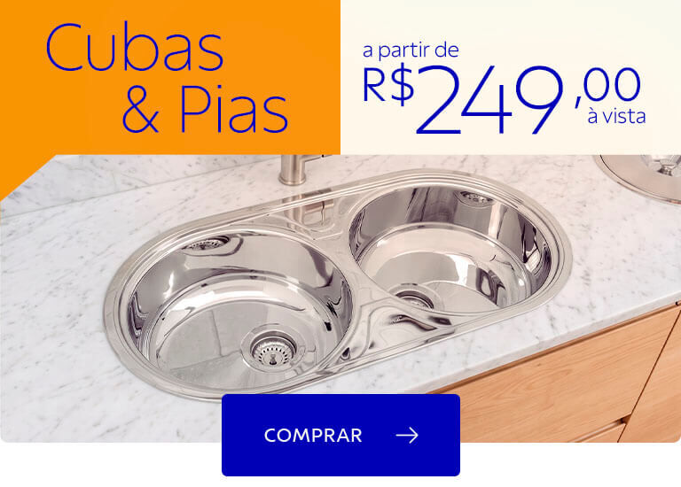 Cubas & Pias a partir de R$ 249,00 &agrave; vista