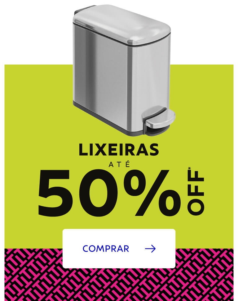 Lixeiras at&eacute; 50% OFF*