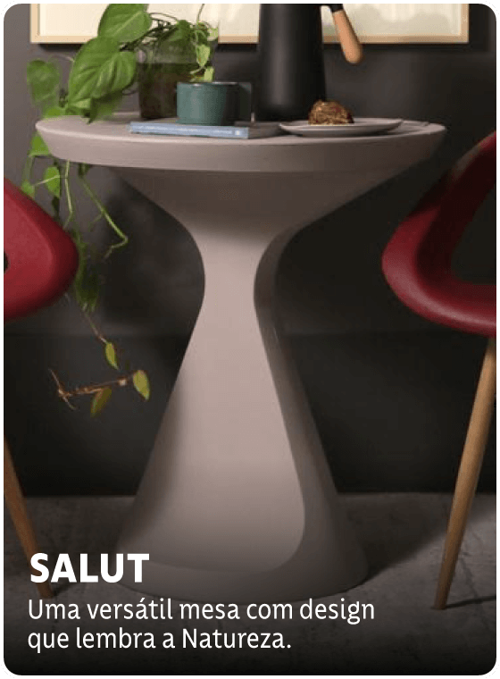 Salut: uma versátil mesa com design que lembra a natureza.