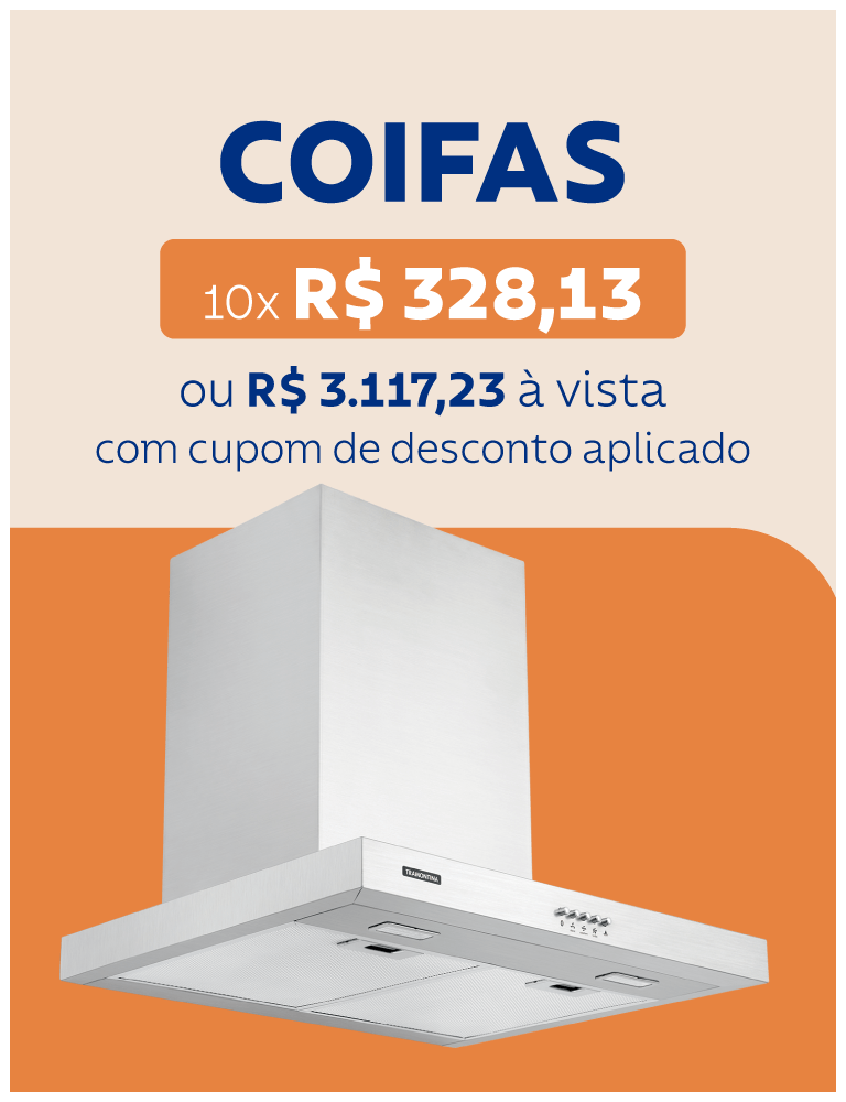5% OFF* em Coifas – Use o cupom LIBEROU5 no carrinho!