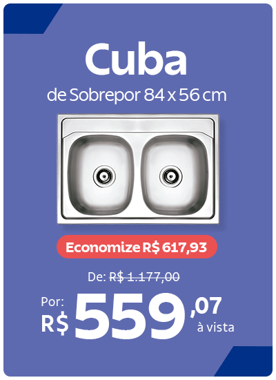 Cuba de Sobrepor por R$ 496,37 à vista