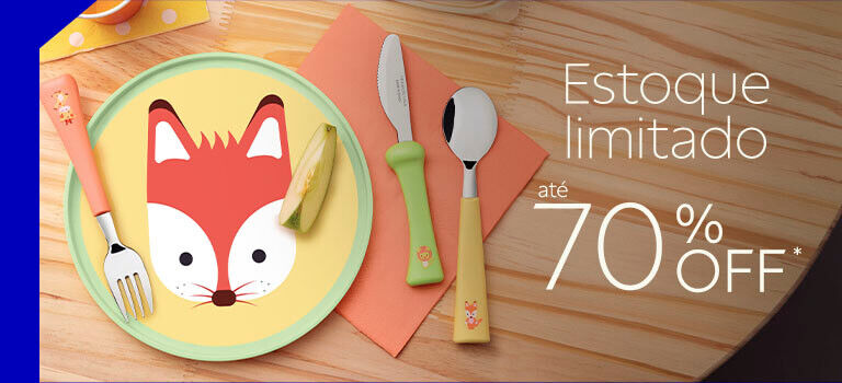 Estoque limitado at&eacute; 70% OFF*