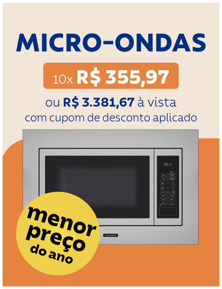 5% OFF* em Micro-ondas – Use o cupom LIBEROU5 no carrinho!
