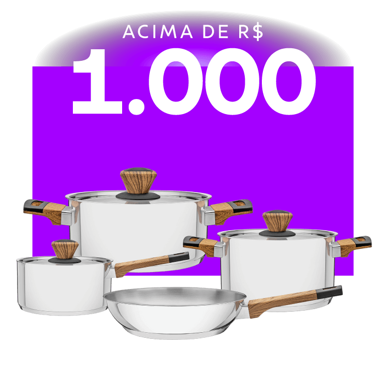 Produtos acima de R$ 1000