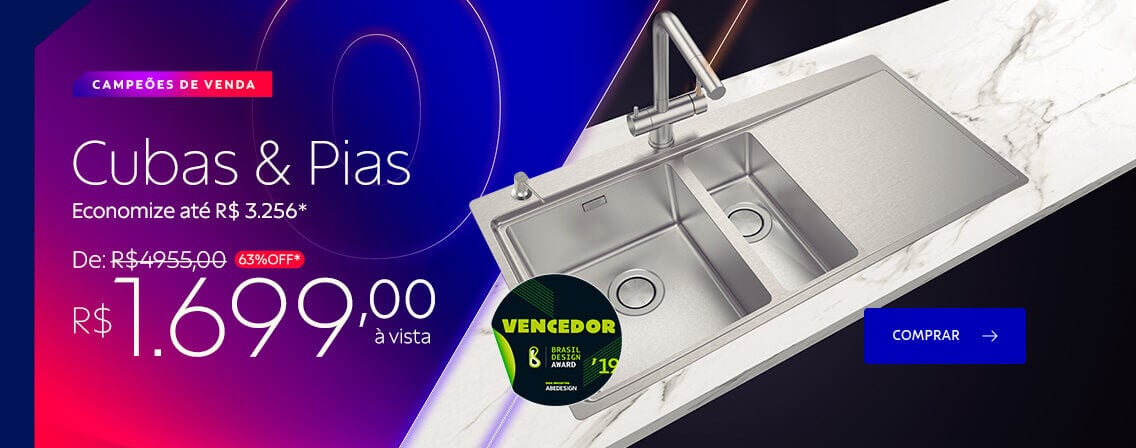 Cubas & Pias - Economize at&eacute; R$ 3.256* - Cuba da imagem vencedor do Brasil Design Award