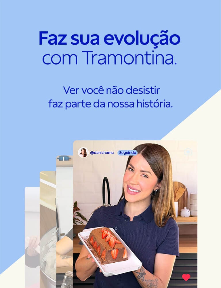 Faz sua evolu&ccedil;&atilde;o com Tramontina. Ver vo&ecirc; n&atilde;o desistir faz parte da nossa hist&oacute;ria.