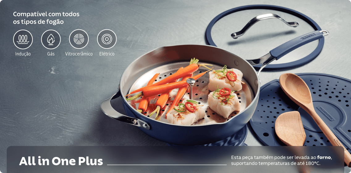 Compatível com todos os tipos de fogão