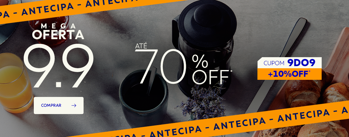 Mega Oferta 09.09 at&eacute; 70% OFF* +10% OFF* com cupom 9DO9