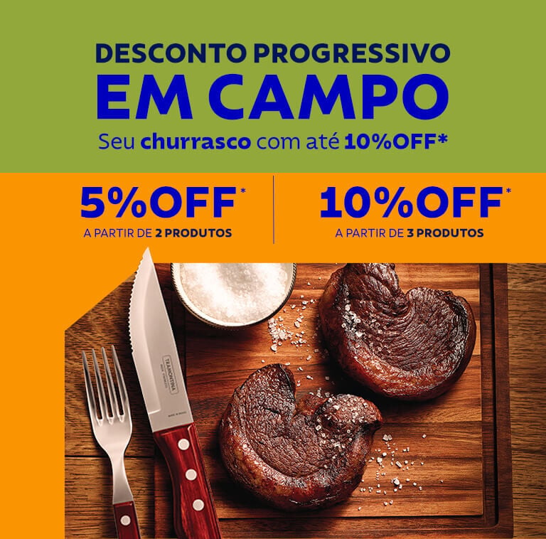 Desconto progressivo em campo!