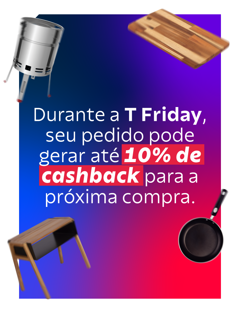 Seu pedido pode gerar até 10% de Cashback
