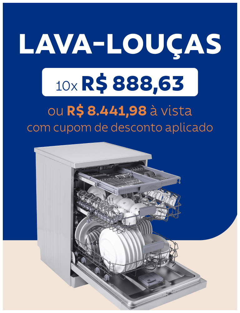 5% OFF* em Lava-louças – Use o cupom LIBEROU5 no carrinho!