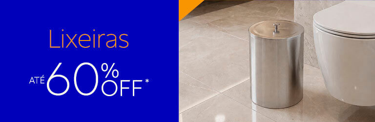 Lixeiras at&eacute; 60% OFF*