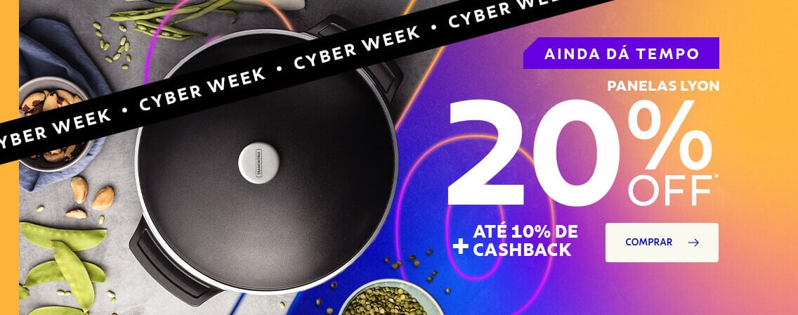 Panelas Lyon 20% OFF + até 10% de cashback